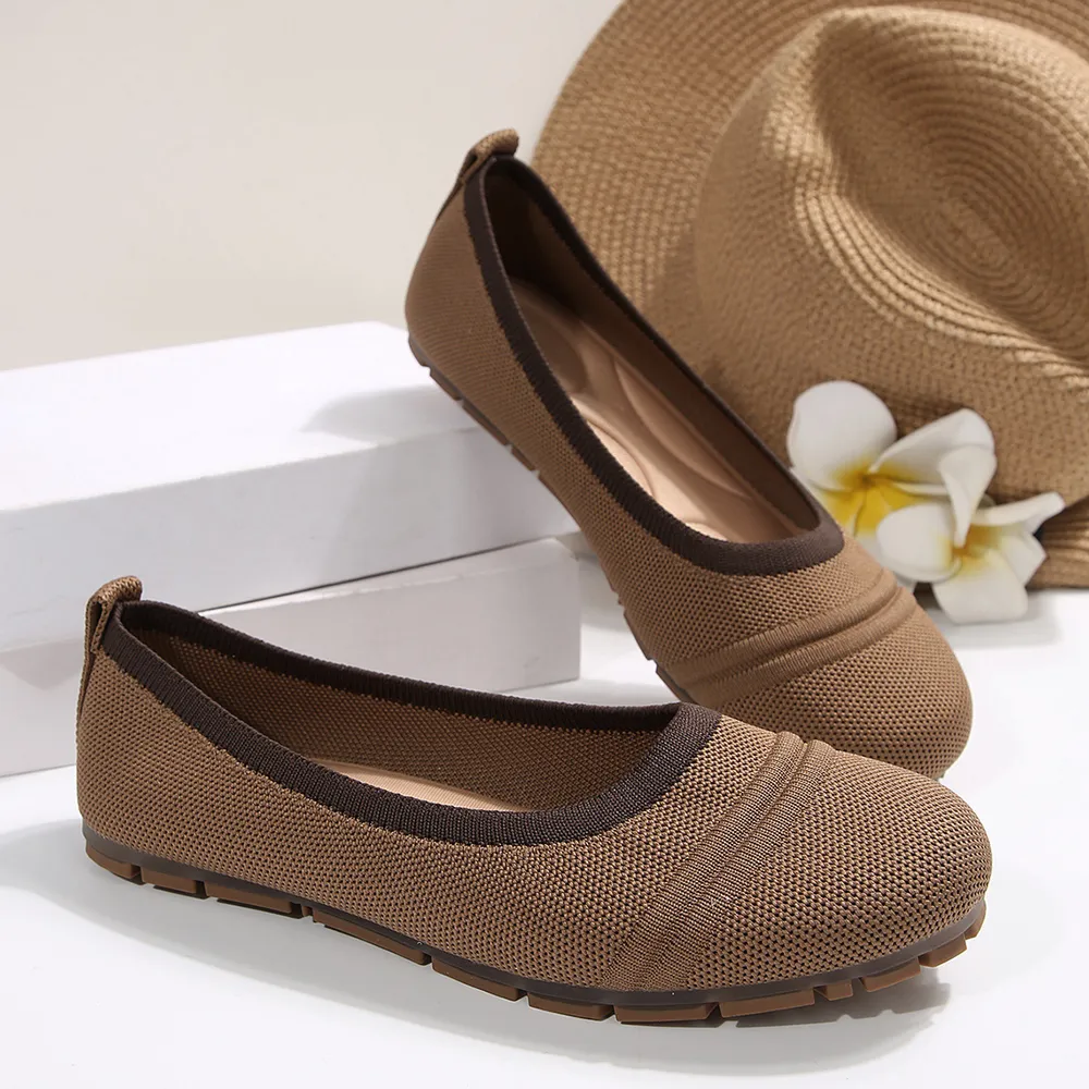 Mesh Round Toe Flat Slip-Ons, image 13