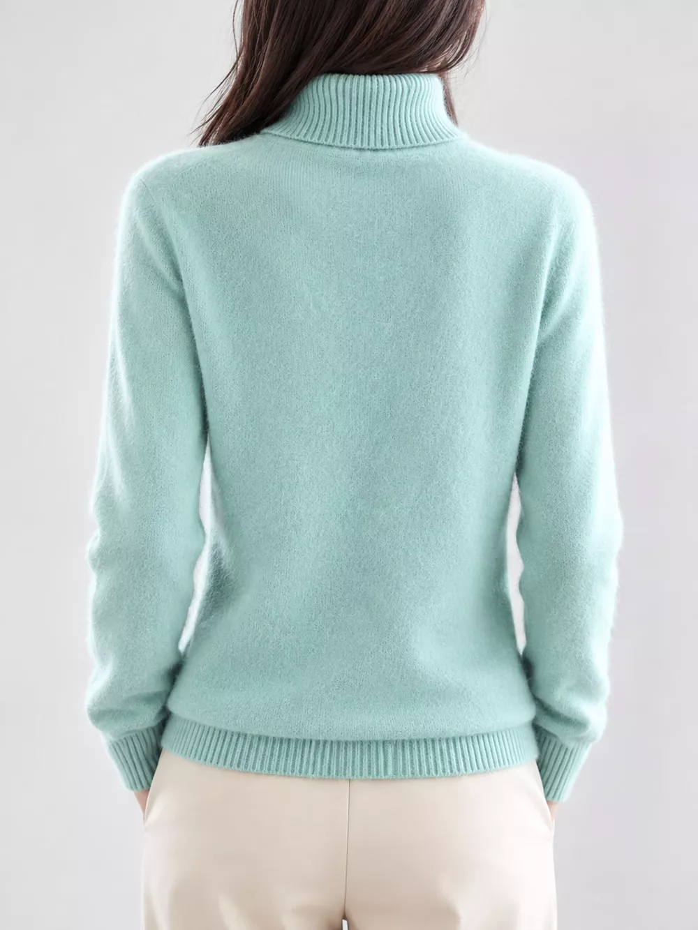 Full Size Turtleneck Long Sleeve Sweater Plus Size, image 23