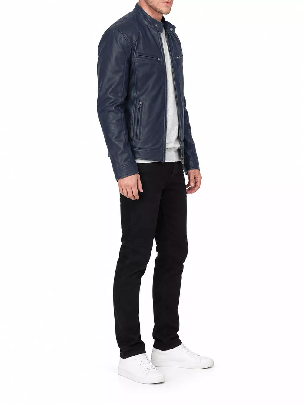 Men's Full Size Faux Leather Zip Up Jacket Plus Size, image 33