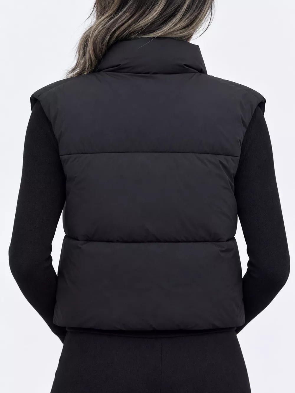 Zip-Up Puffer Vest Coat, image 4