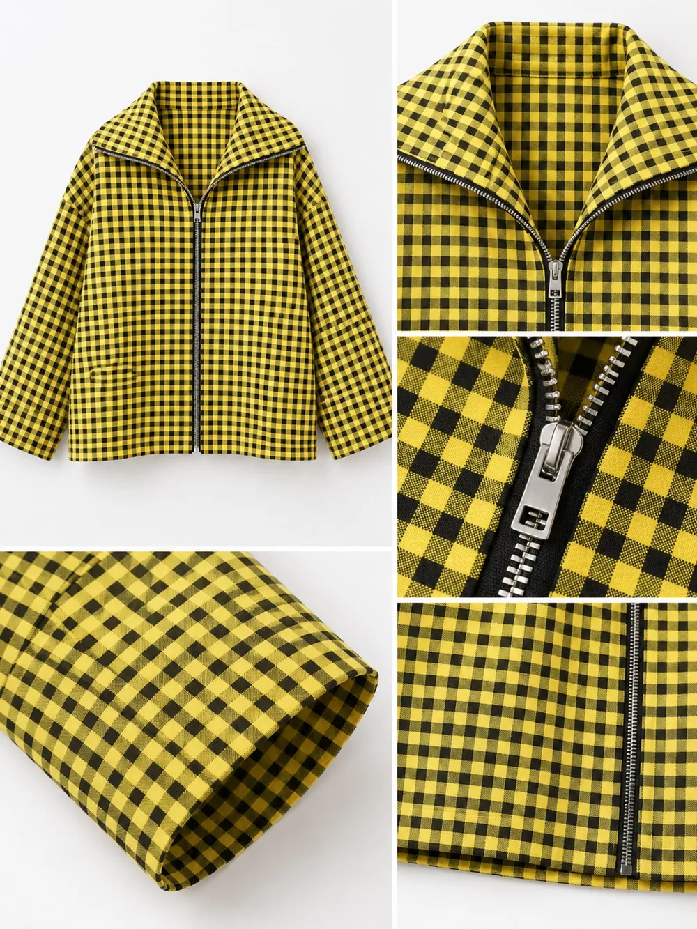Plaid Zip-Up Jacket, image 17