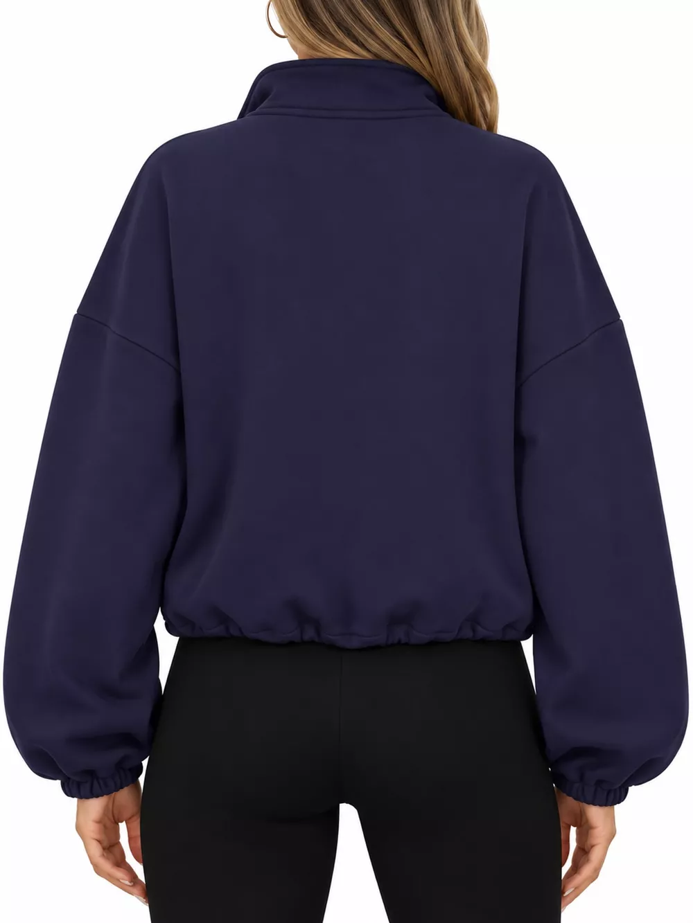 Drawstring Hem Zip Up Jacket, image 12