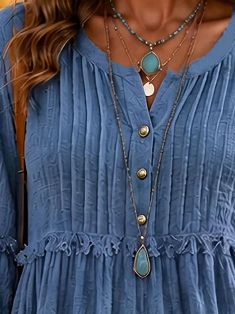 Full Size Snap Down Long Sleeve Blouse Plus Size, image 2