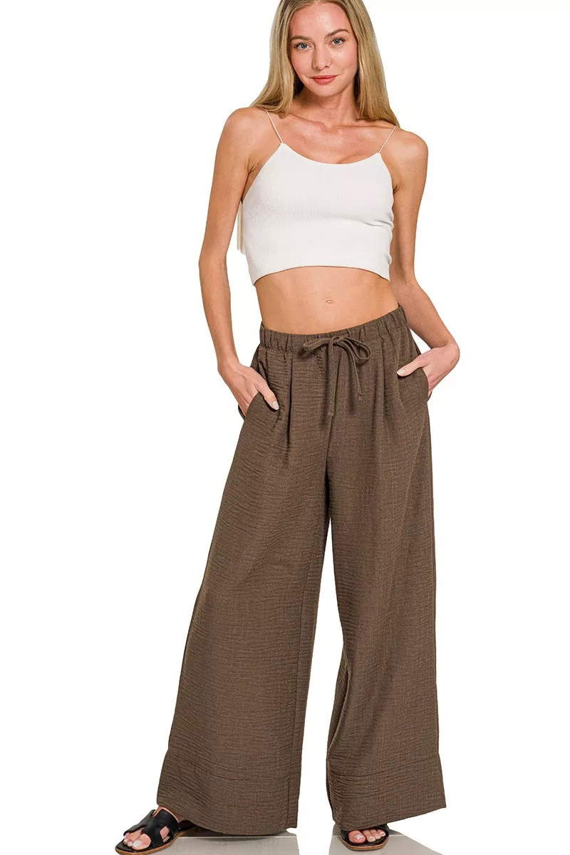 Woven Airflow Drawstring Pants, image 3