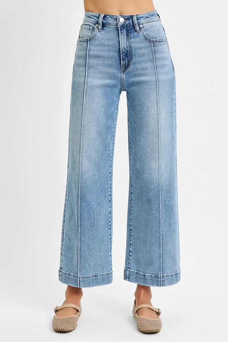 Full Size High Rise Crop Wide Leg Jeans Plus Size, image 5
