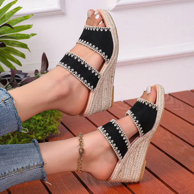Espadrille Wedge Platform Sandals, image 10