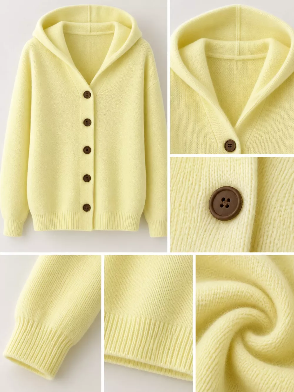 Full Size Hooded Button-Down Knit Cardigan Plus Size, image 28