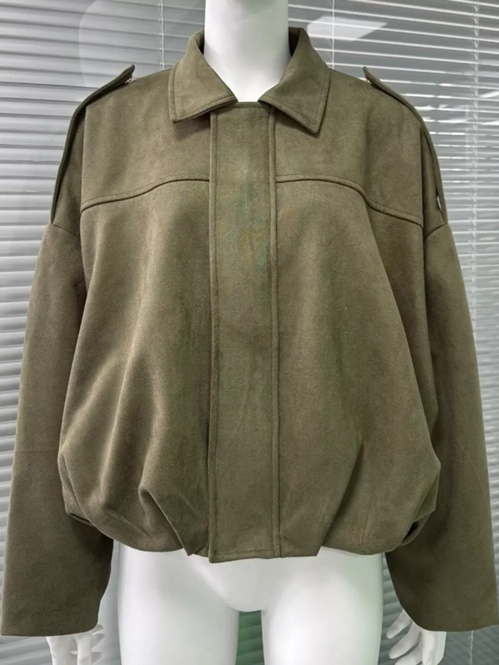 Elastic Hem Batwing Sleeve Jacket, image 23