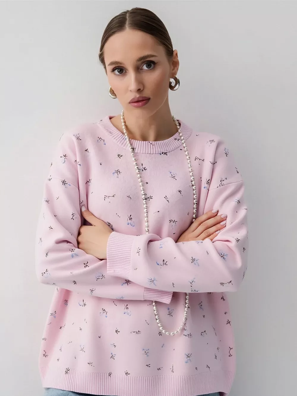 Floral Dropped Shoulder Oversized Sweater, image 20