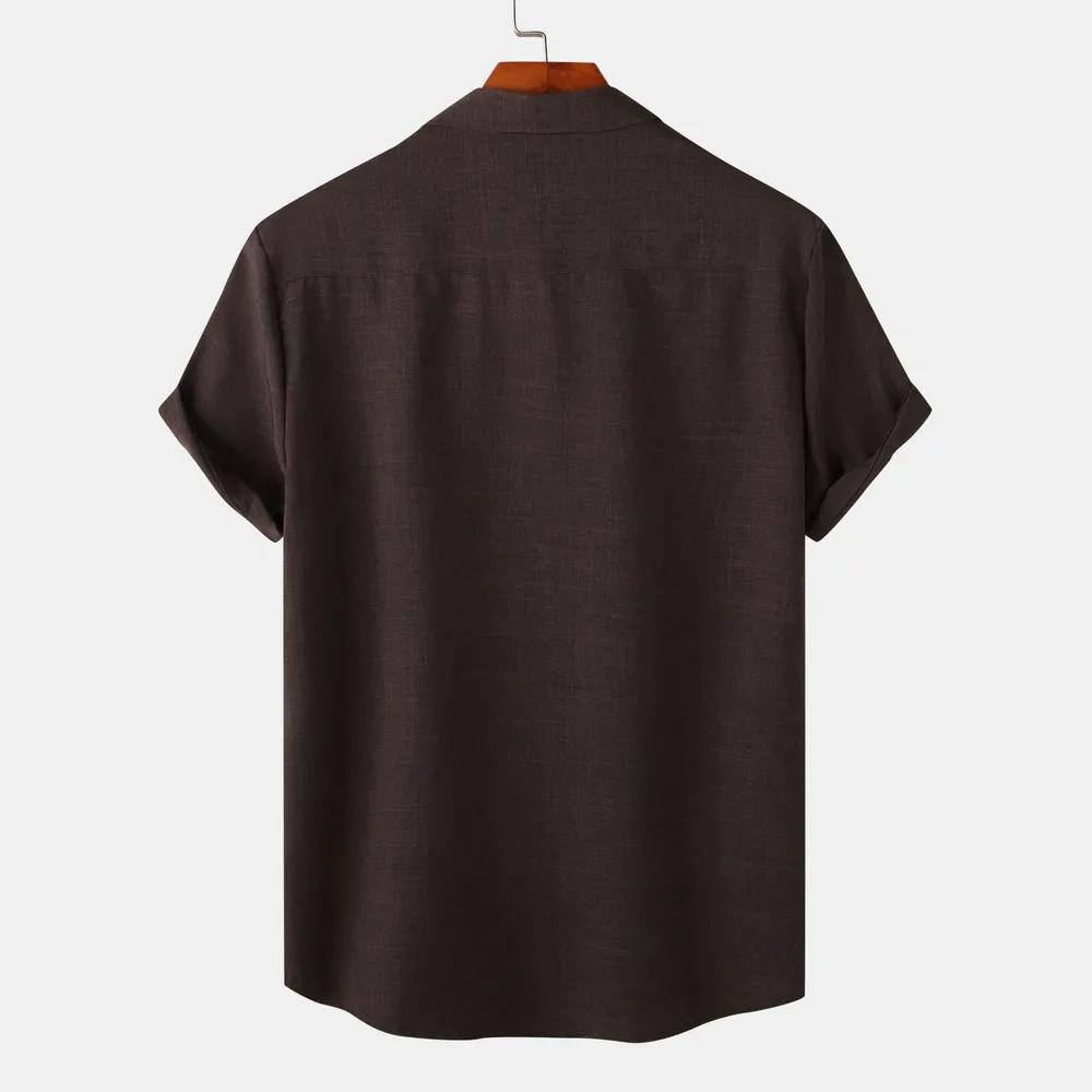 Men's Plus Size Button Up Short Sleeve Shirt, image 8
