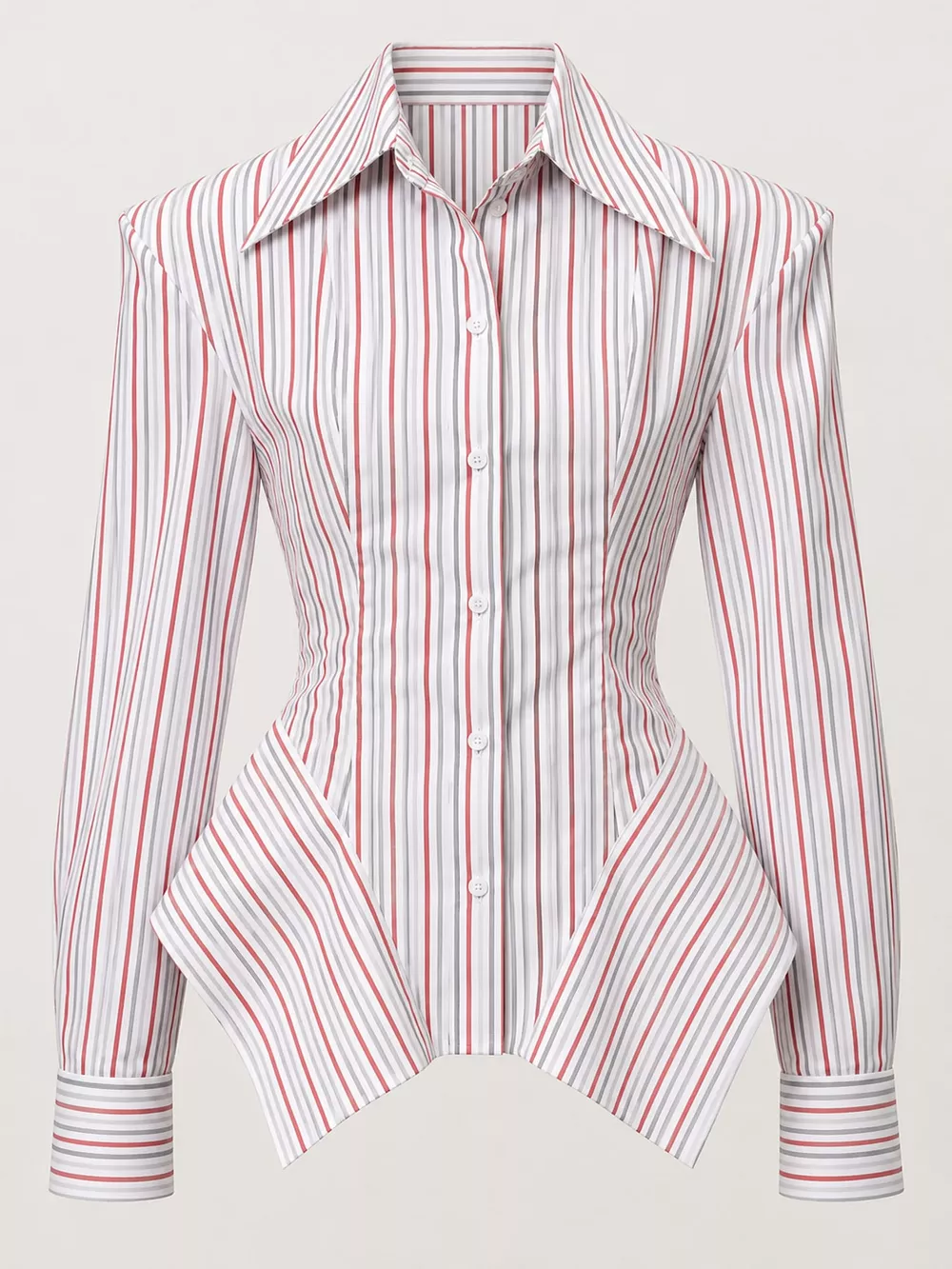 Striped Button Up Long Sleeve Shirt, image 14