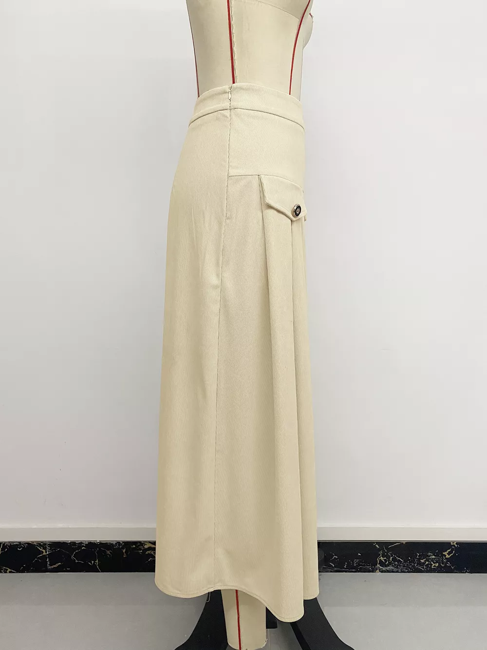 High Waist Pleated Midi Skirt, image 8