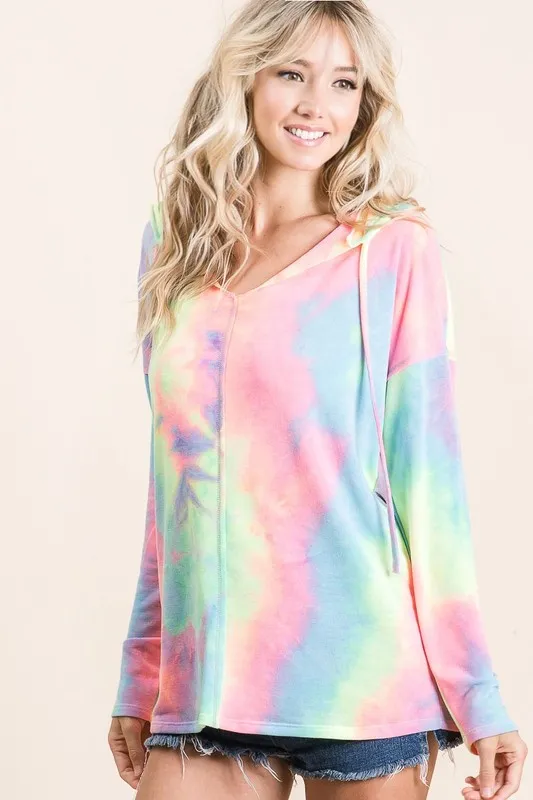 Tie Dye Terry Long Sleeve Hoodie, image 8