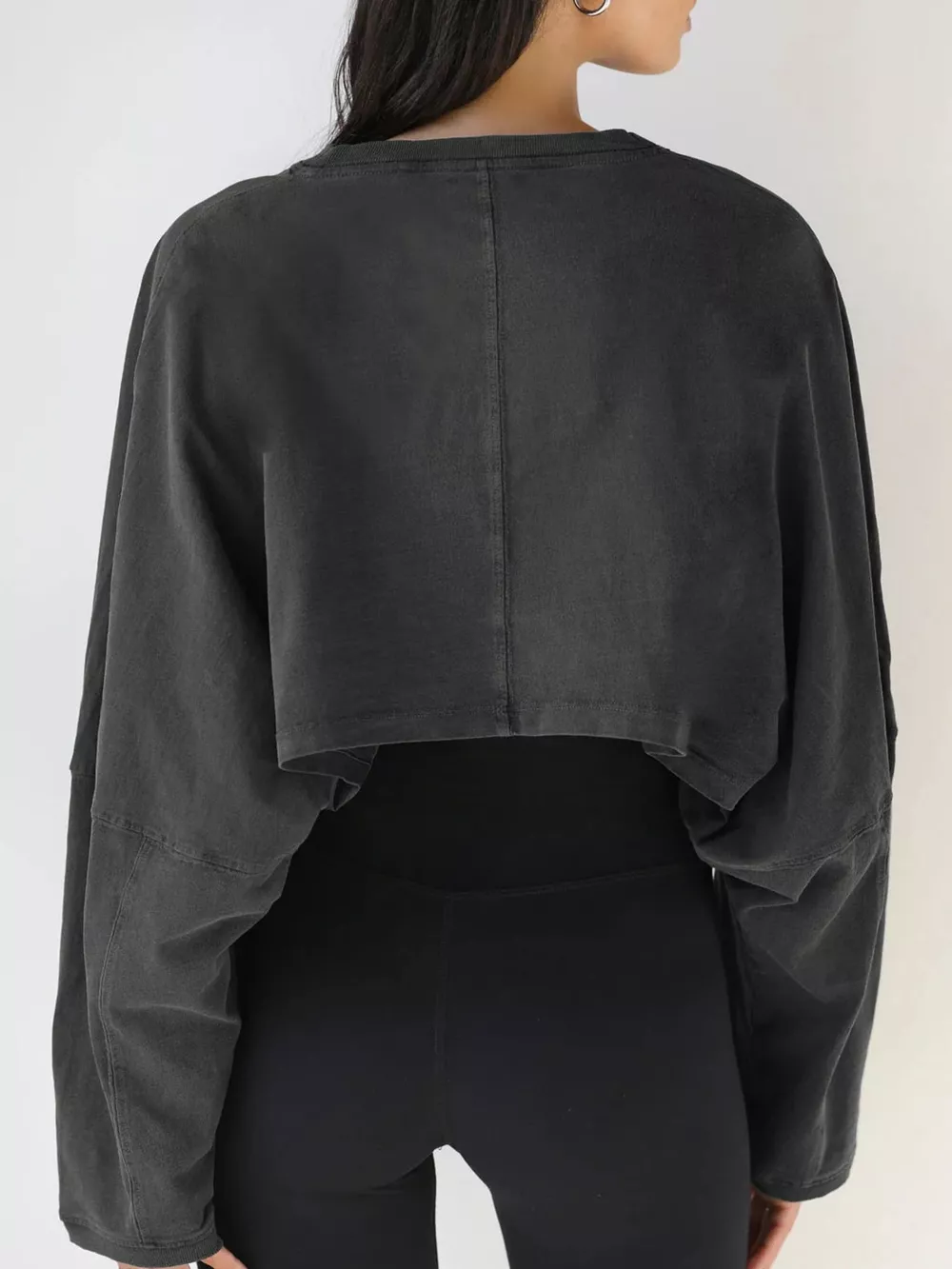 Long Sleeve Cropped Sweatshirt, image 13