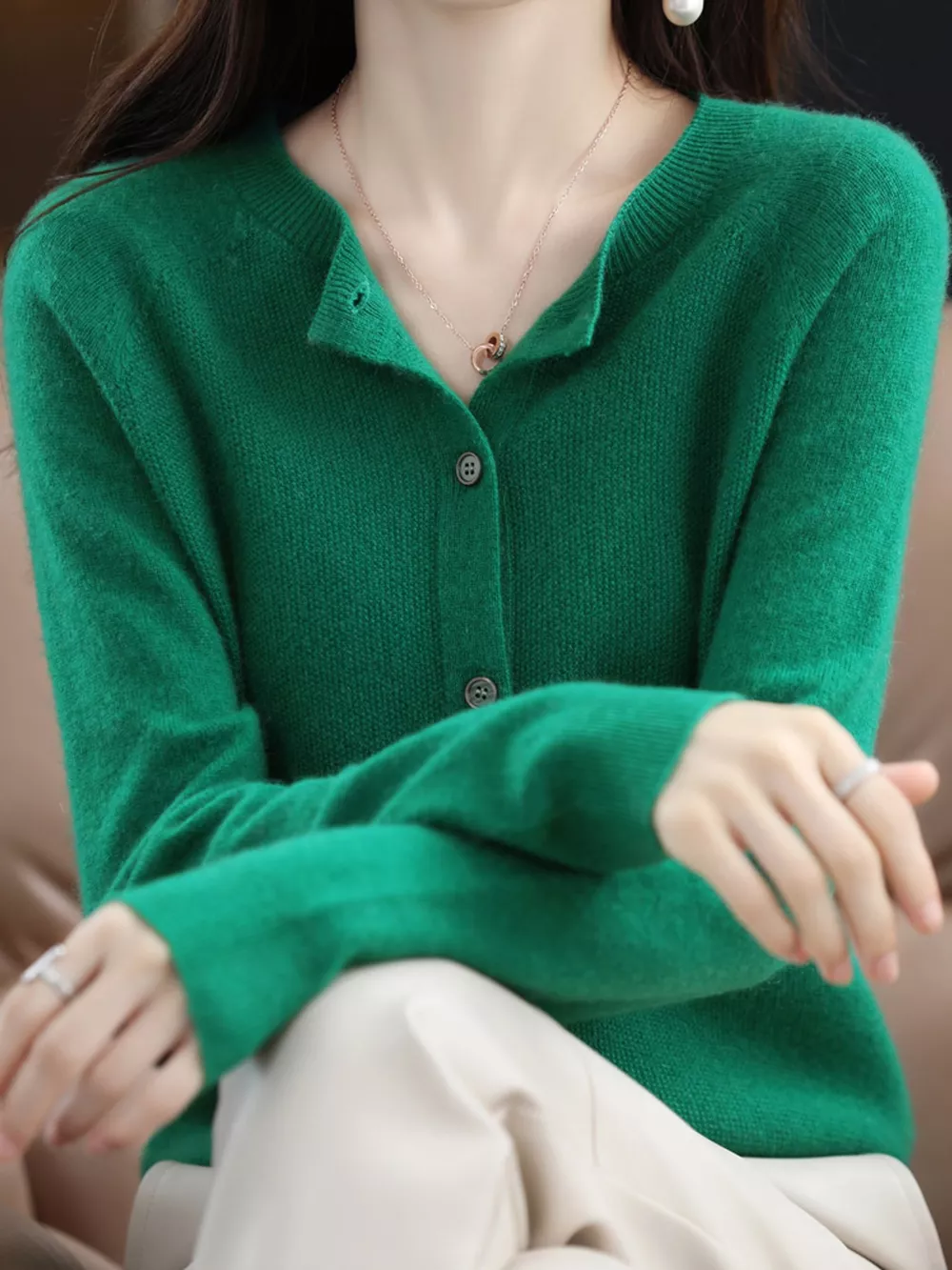 Button-Down Long Sleeve Cardigan, image 14