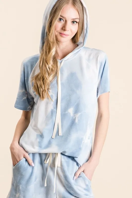 Tie Dye French Terry Hoodie Top and Bottom Set, image 2