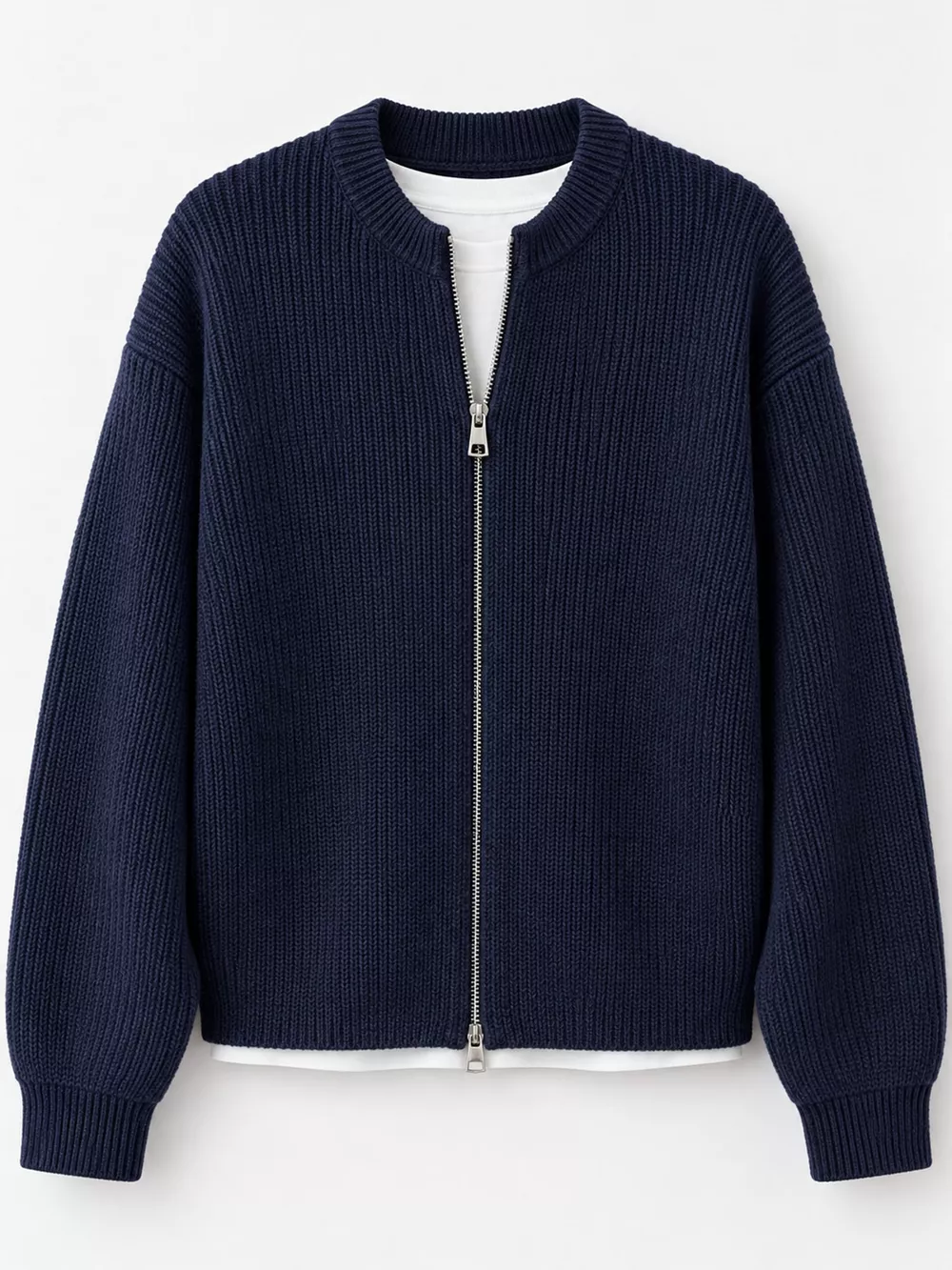 Zip Up Dropped Shoulder Cardigan, image 18