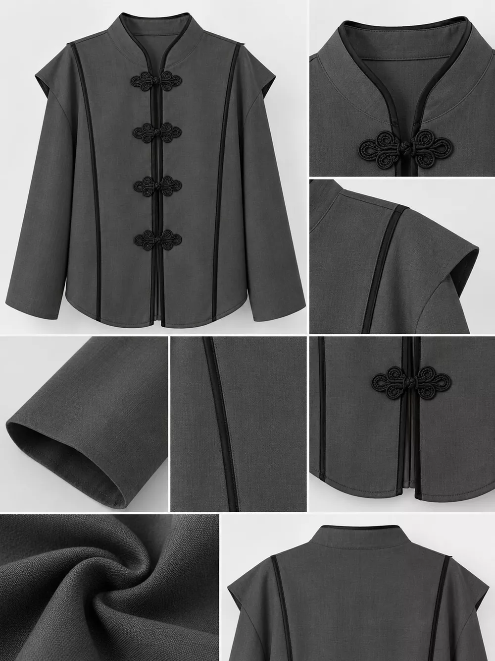 Chinese-Style Mandarin Collar Blouse, image 26