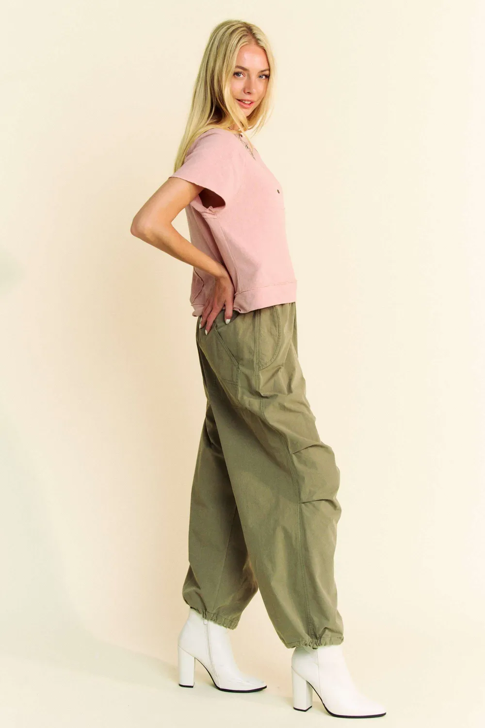 Breezy Knit Fabric Short Sleeve T-shirt Top, image 4