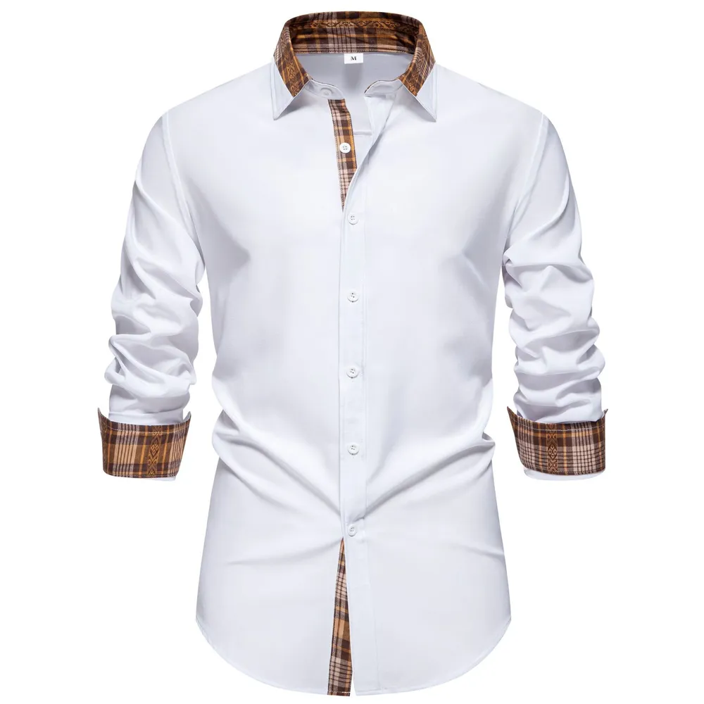 Men's Plus Size Plaid Collar Button Down Shirt, image 9