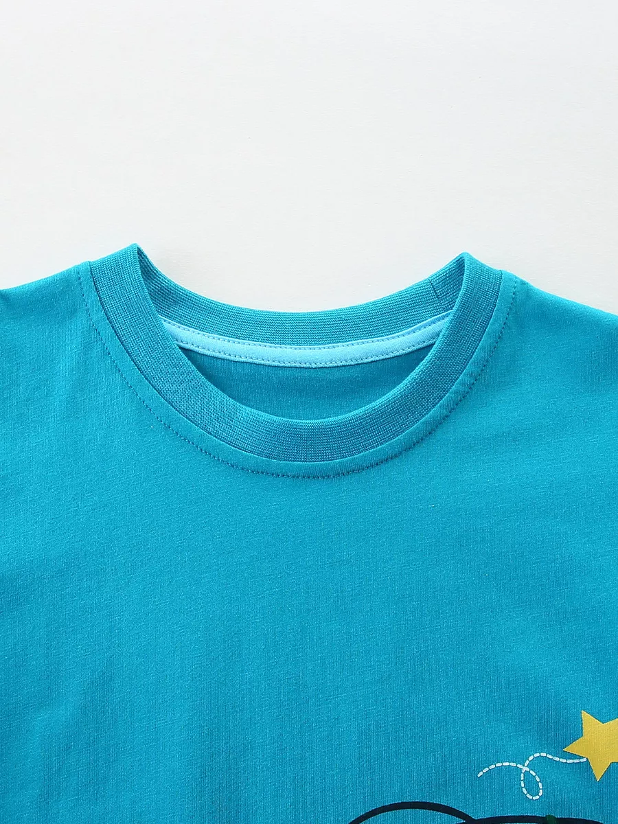 Kids' Rocket Graphic Round Neck T-Shirt, image 2