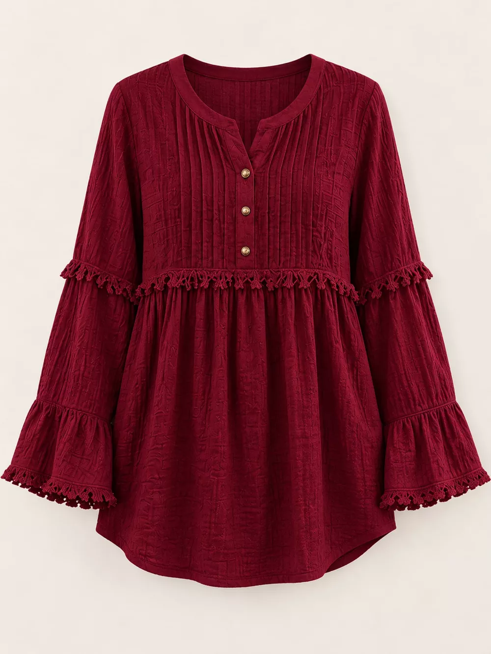Full Size Snap Down Long Sleeve Blouse Plus Size, image 13