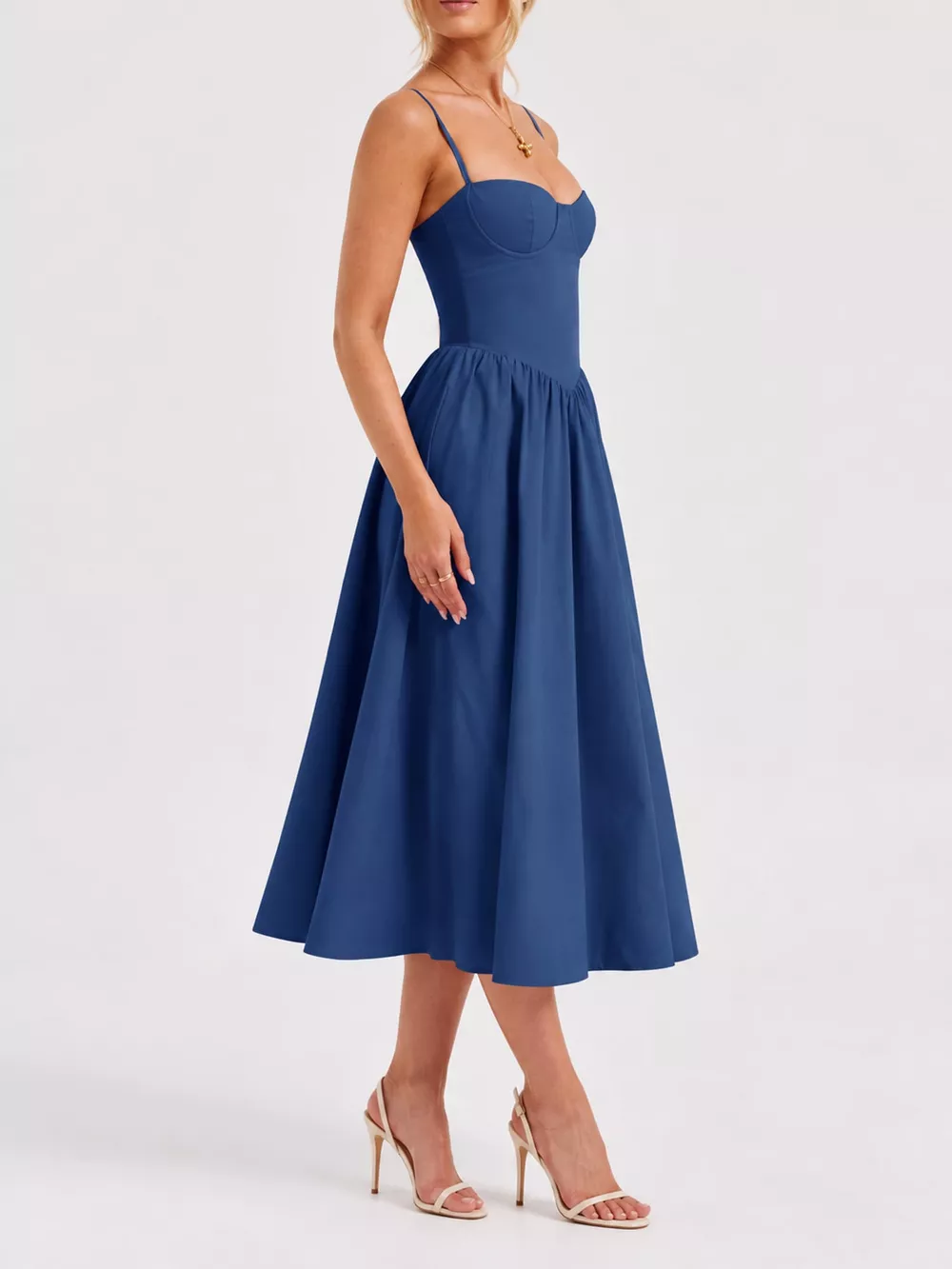 Sweetheart Neck Midi Cami Dress, image 12