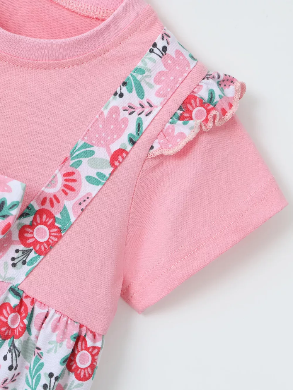 Children's Floral Print Bow Detail Dress, image 4