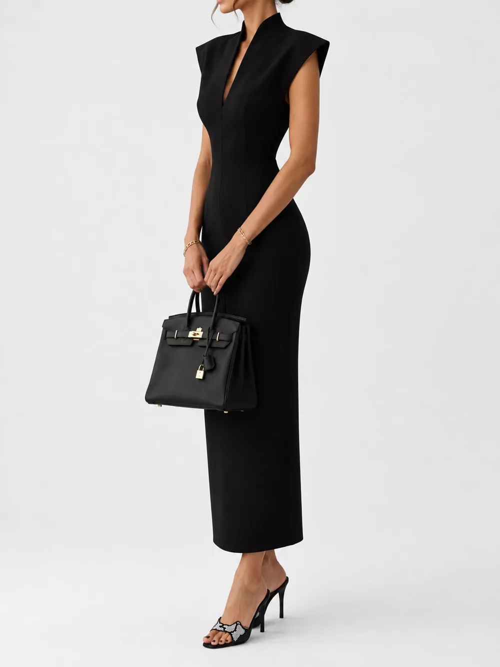 Slit Sleeveless Bodycon Midi Dress, image 7
