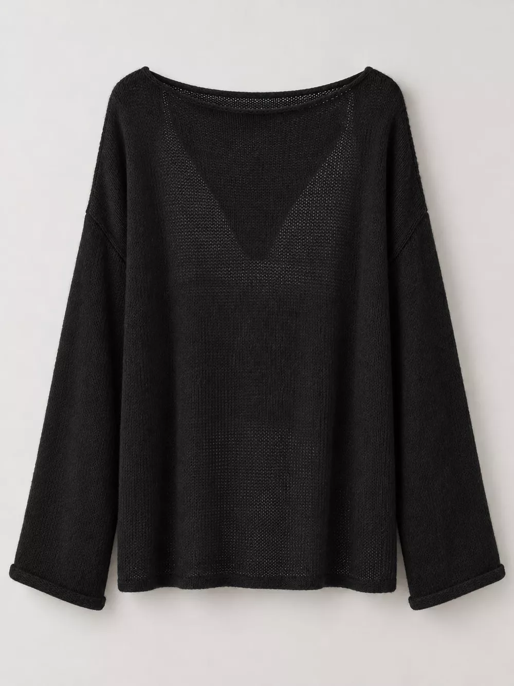 Lightweight Dropped Shoulder Knit Cover Up, image 41