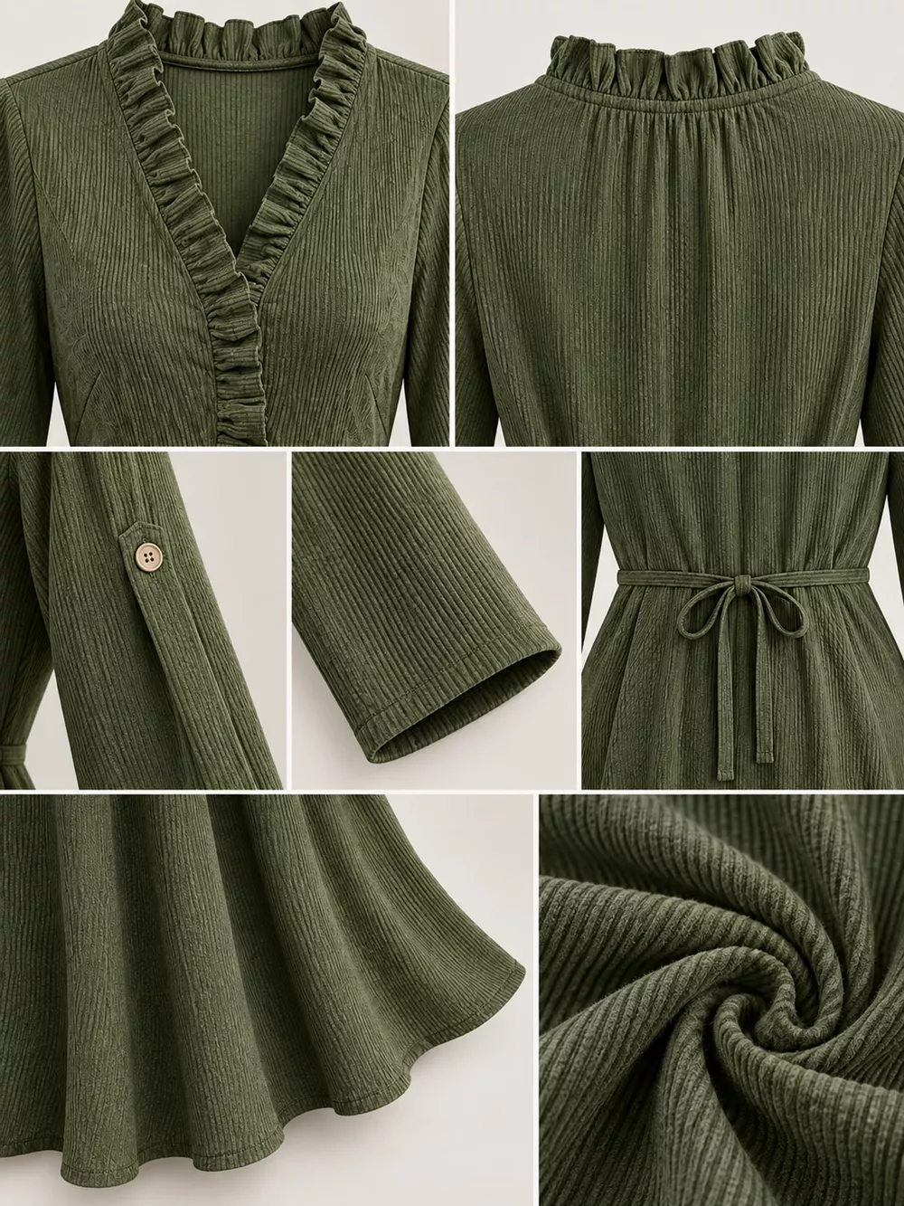 Full Size Frill Roll-Up Sleeve Maxi Dress Plus Size, image 25
