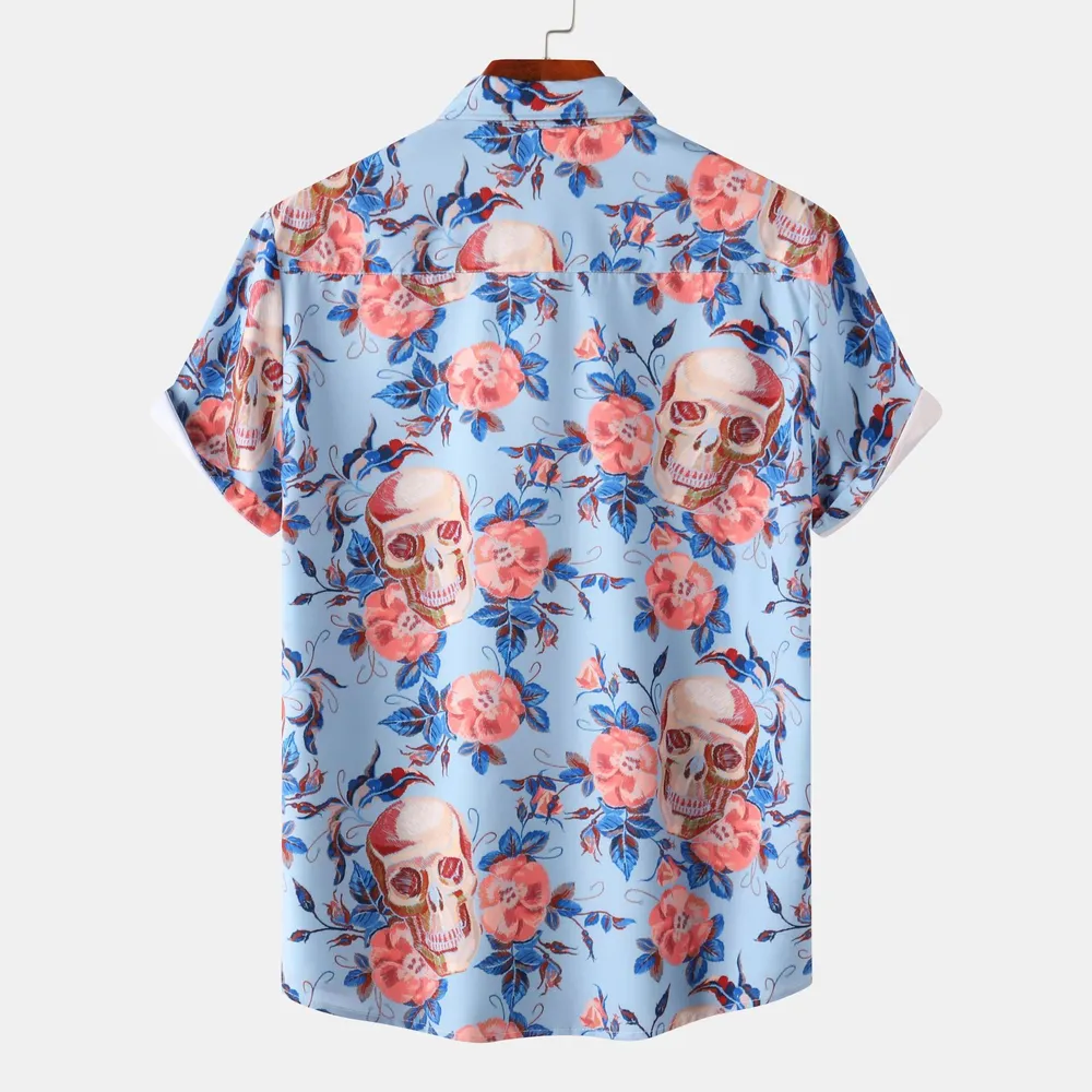 Men's Full Size Printed Short Sleeve Casual Shirt Plus Size, image 15