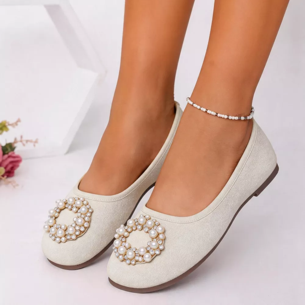 Pearl Embellished Slip-Ons, image 8