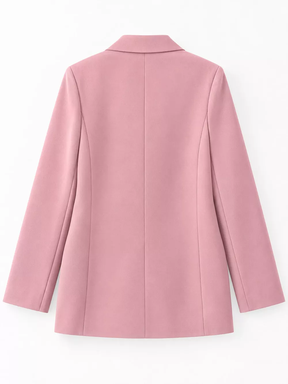 Full Size Minimalist Double-Breasted White Blazer Plus Size, image 20