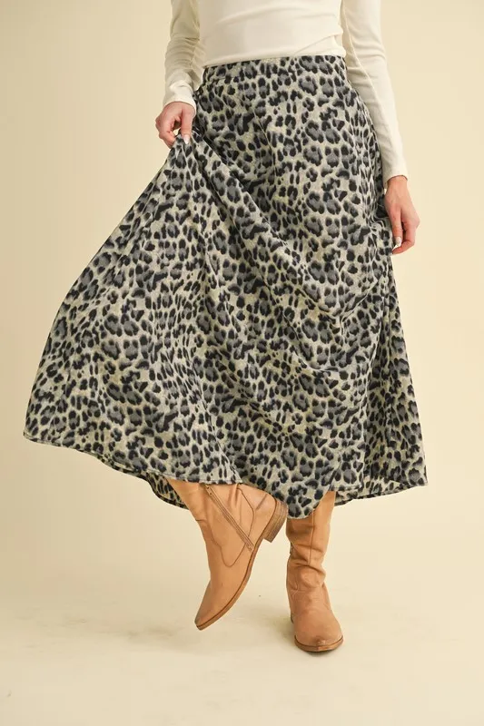 Leopard Midi Skirt, image 2