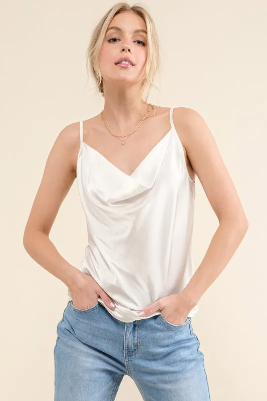 Satin Cami with Adjustable Strap, image 2
