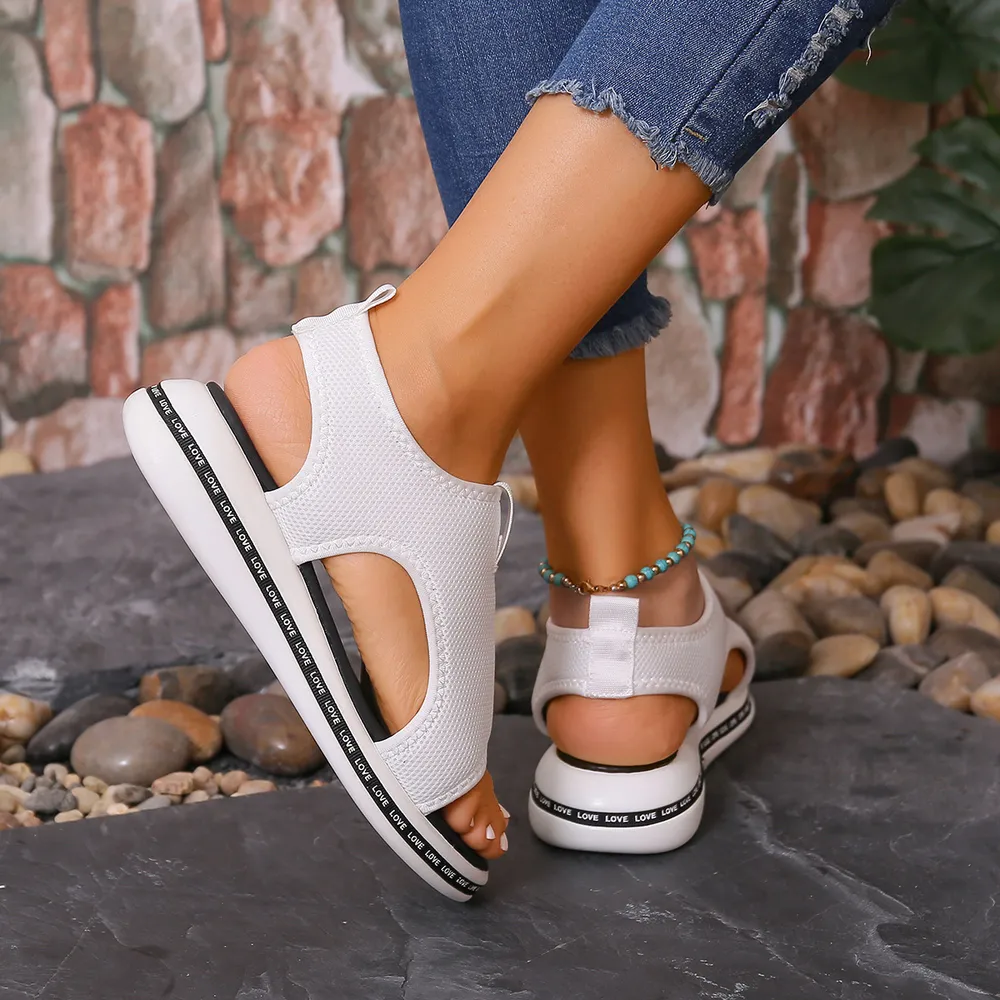 Mesh Open Toe Platform Sandals, image 17