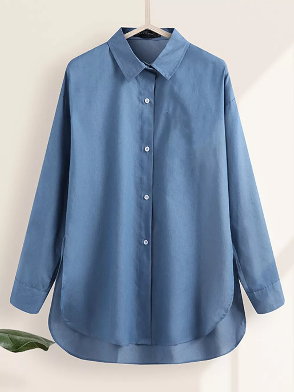 Full Size Oversized Button-Down Long Sleeve Shirt Plus Size, image 24