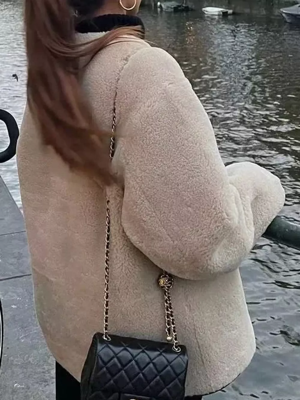 Faux Shearling Toggle Coat, image 6