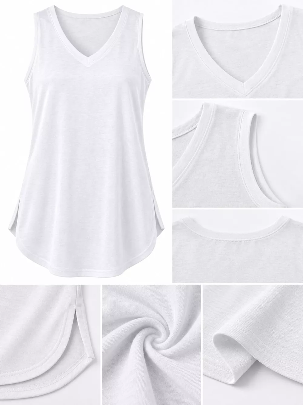 V-Neck Casual Loose Fit Tank Top, image 27