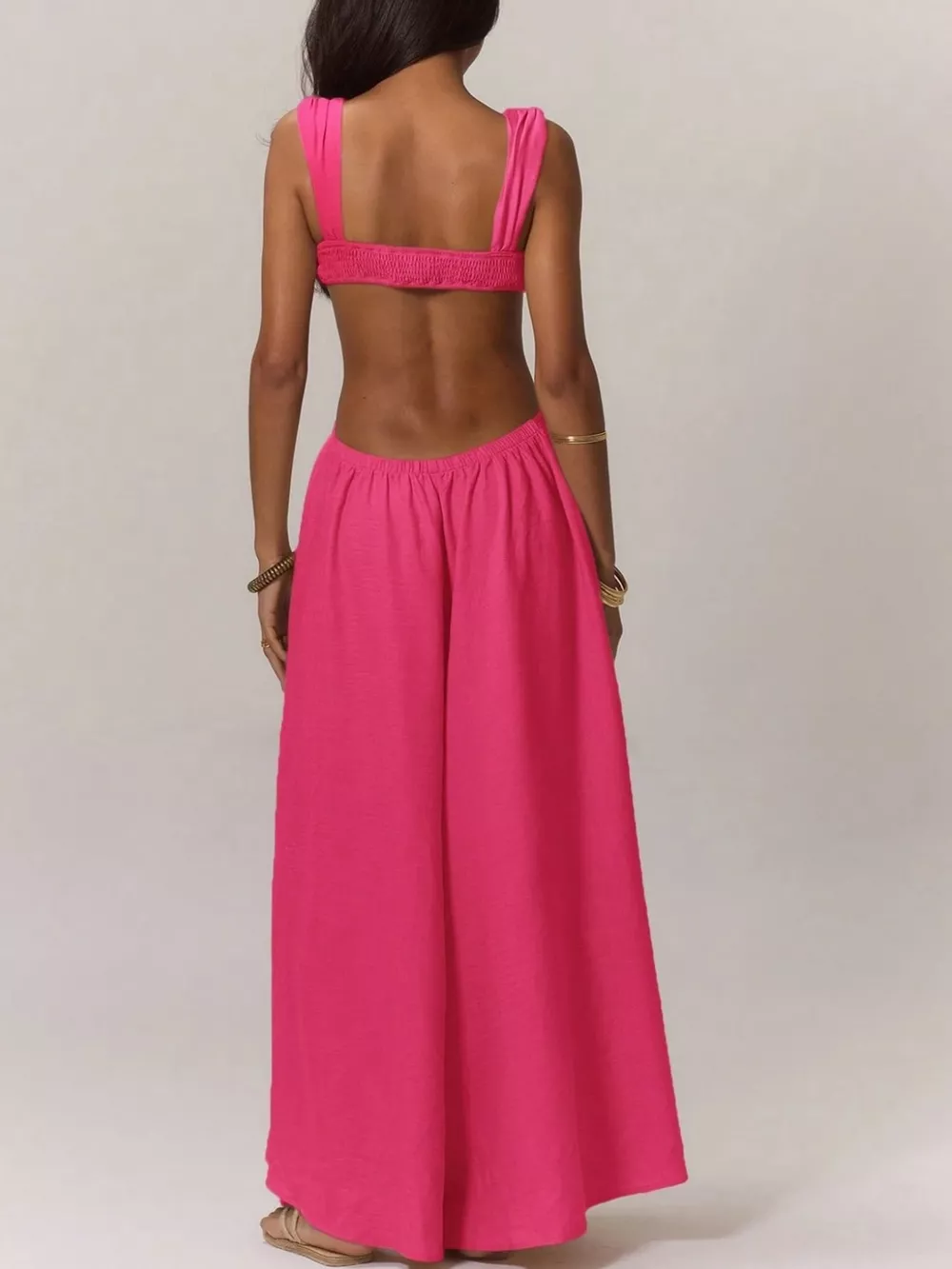 Backless Wide-Leg Jumpsuit with Cut-out Detail, image 21