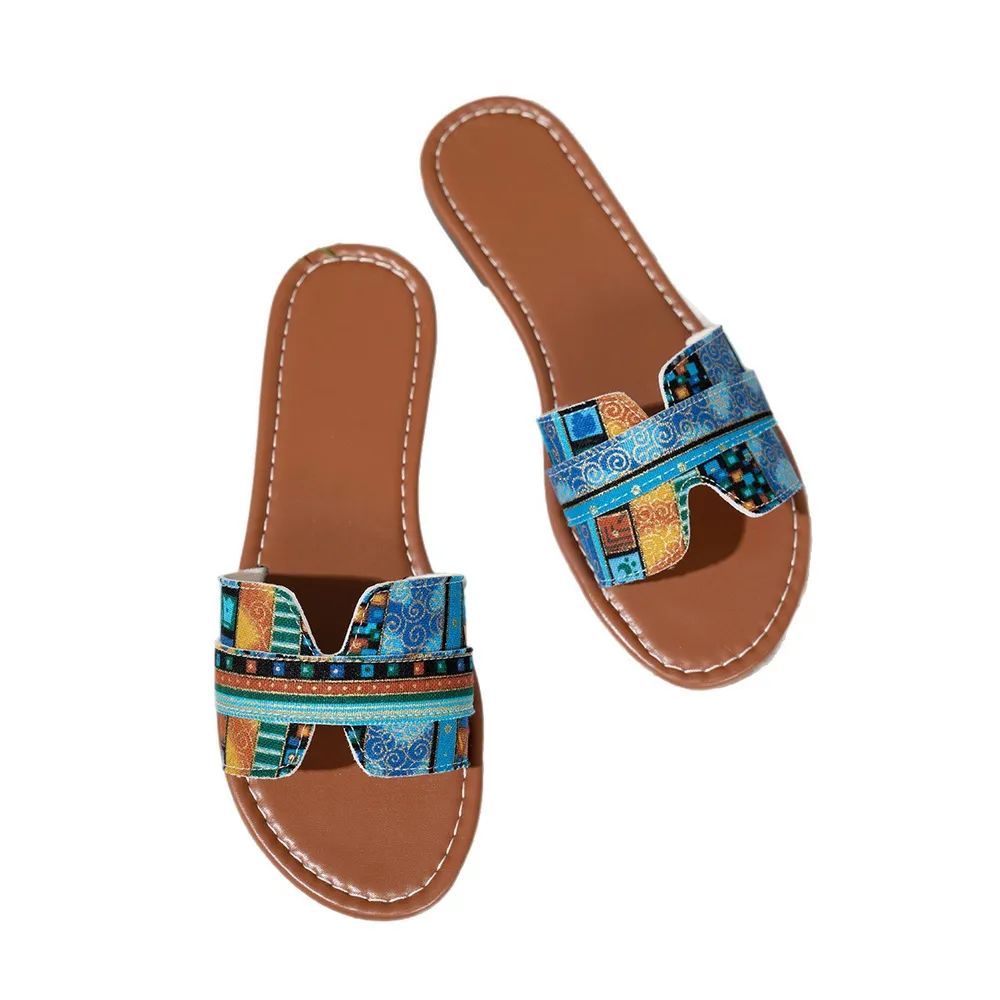 Bohemian Print Flat Sandals, image 3