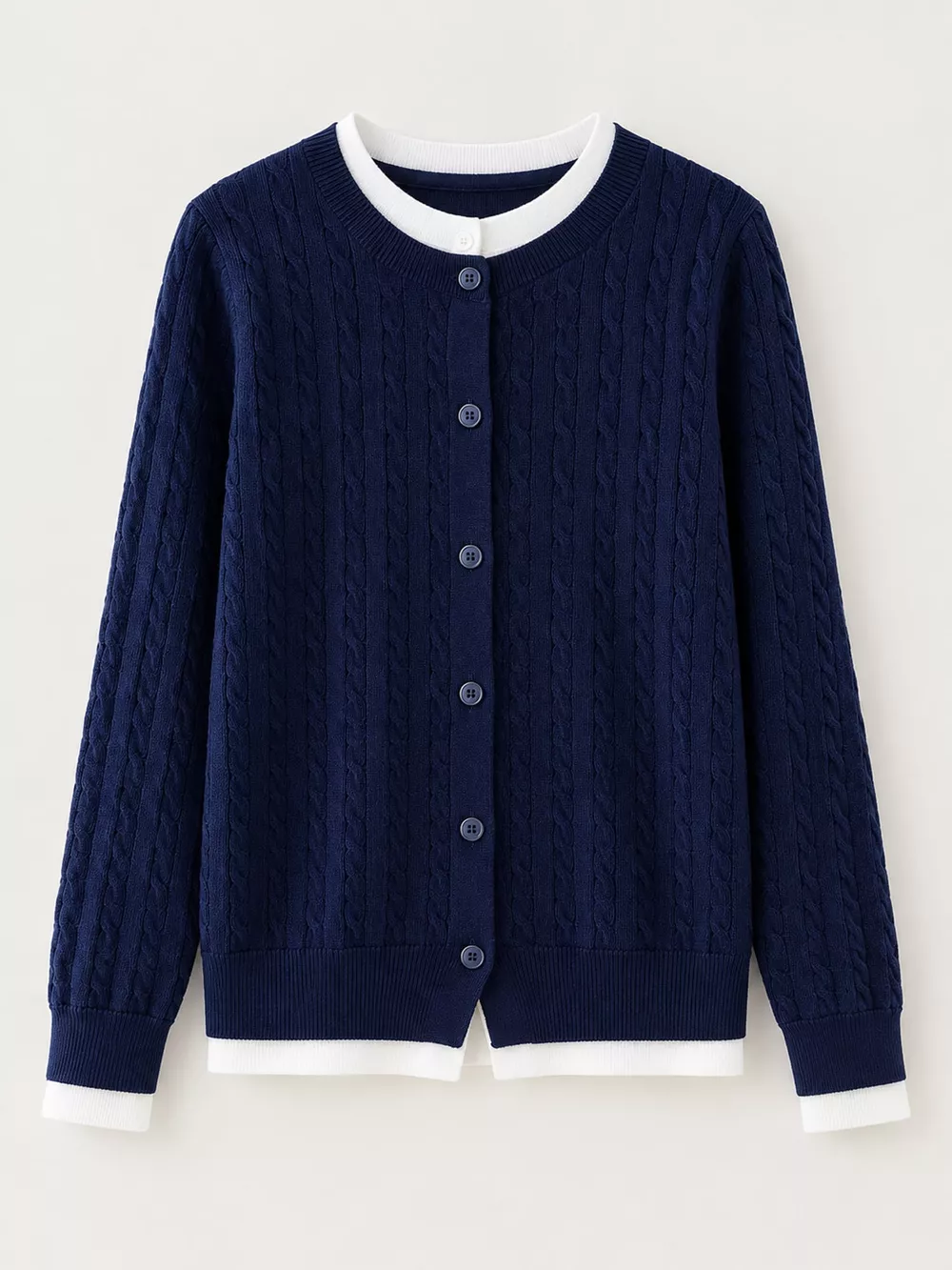 Cable-Knit Button-Down Cardigan, image 25
