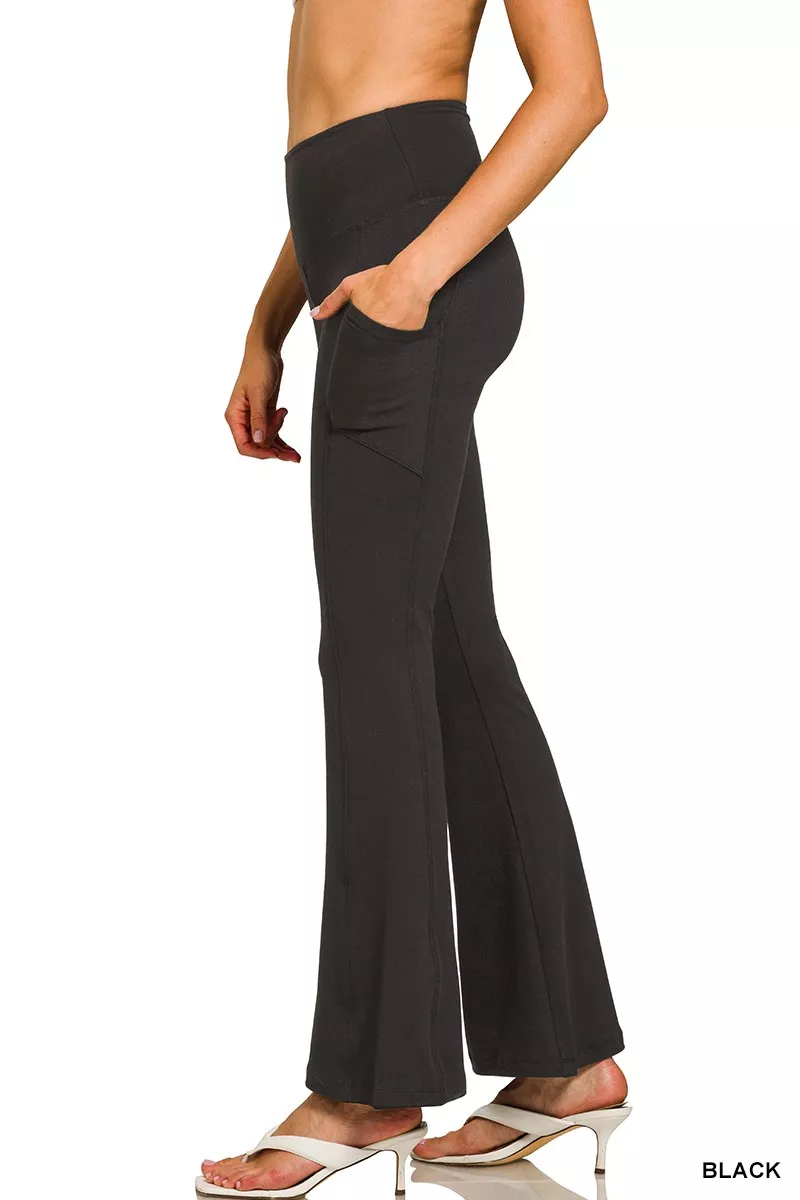 Brushed Dty Microfiber Flare Pants, image 2
