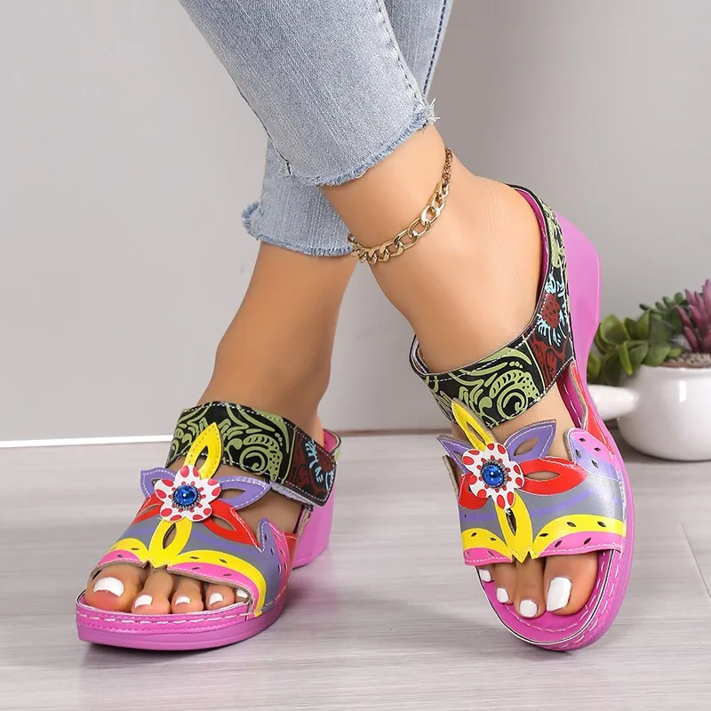 Open Toe Wedge Sandals, image 3