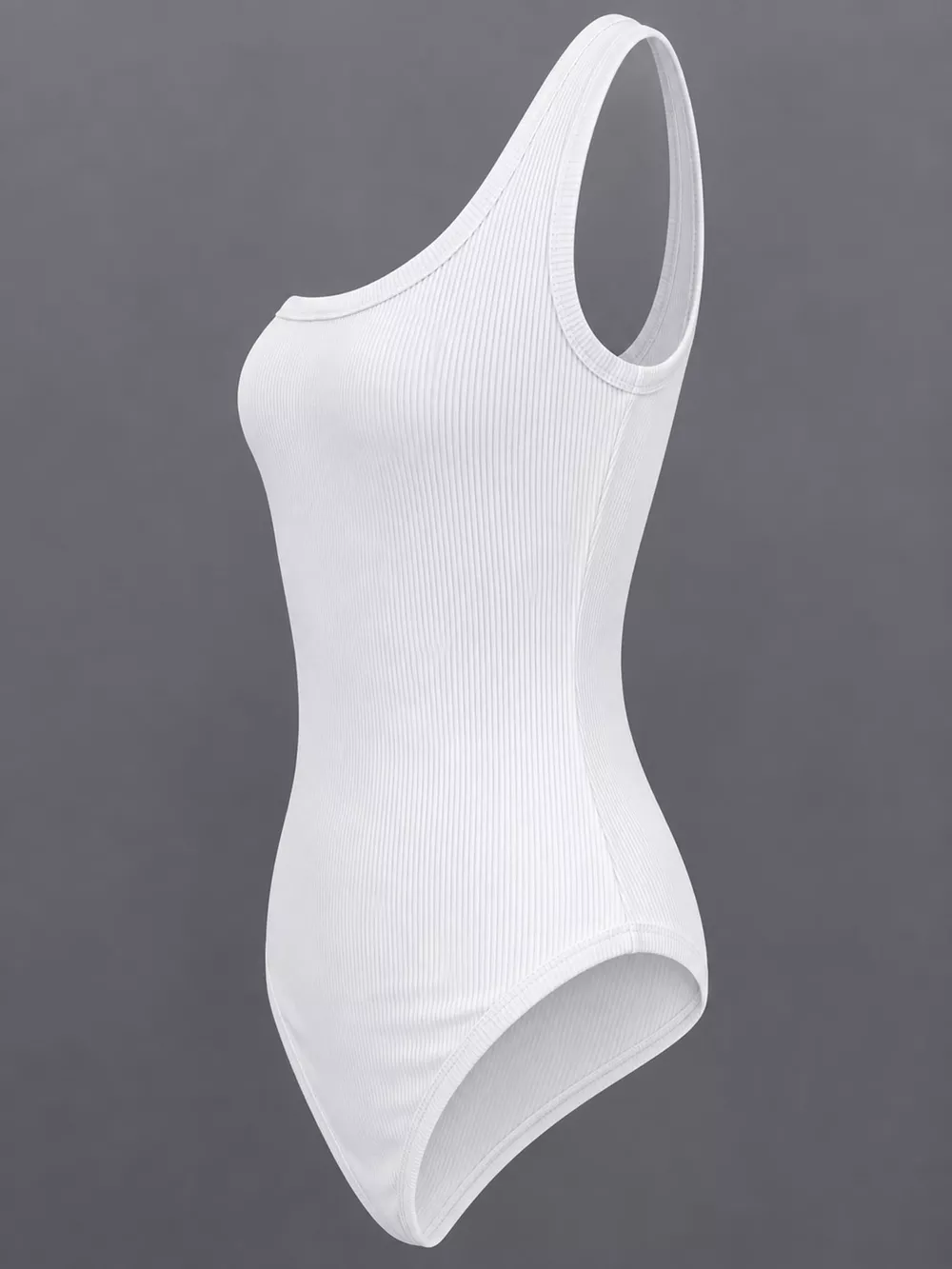 Full Size Ribbed Knit Sleeveless Scoop Neck Bodysuit Plus Size, image 8