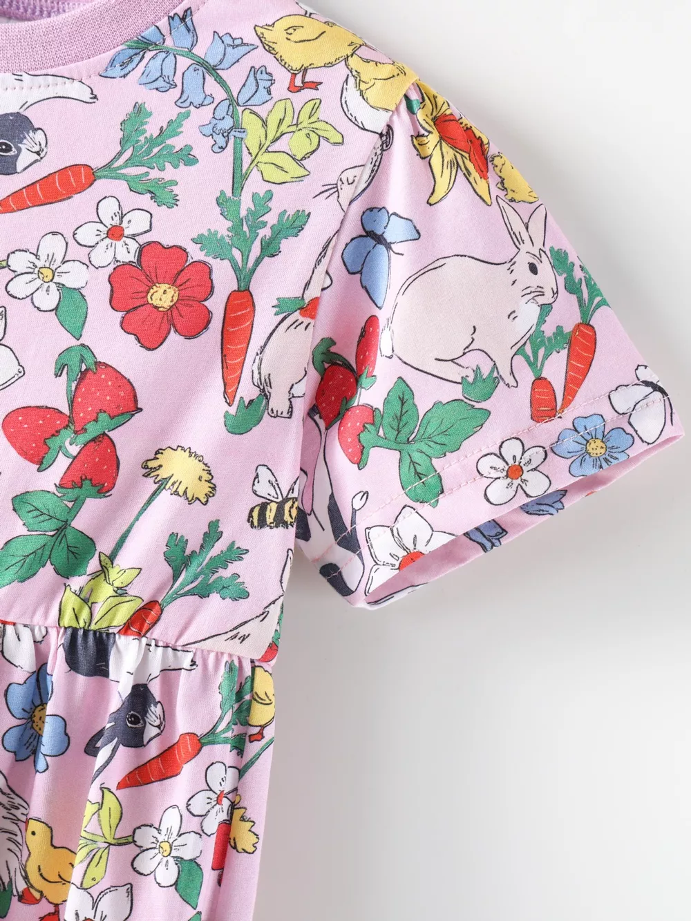 Children's Printed Round Neck Dress, image 4