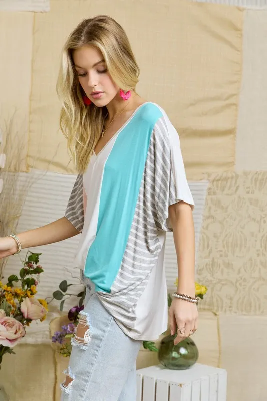 Colorblock Casual Knit Tunic Top, image 5