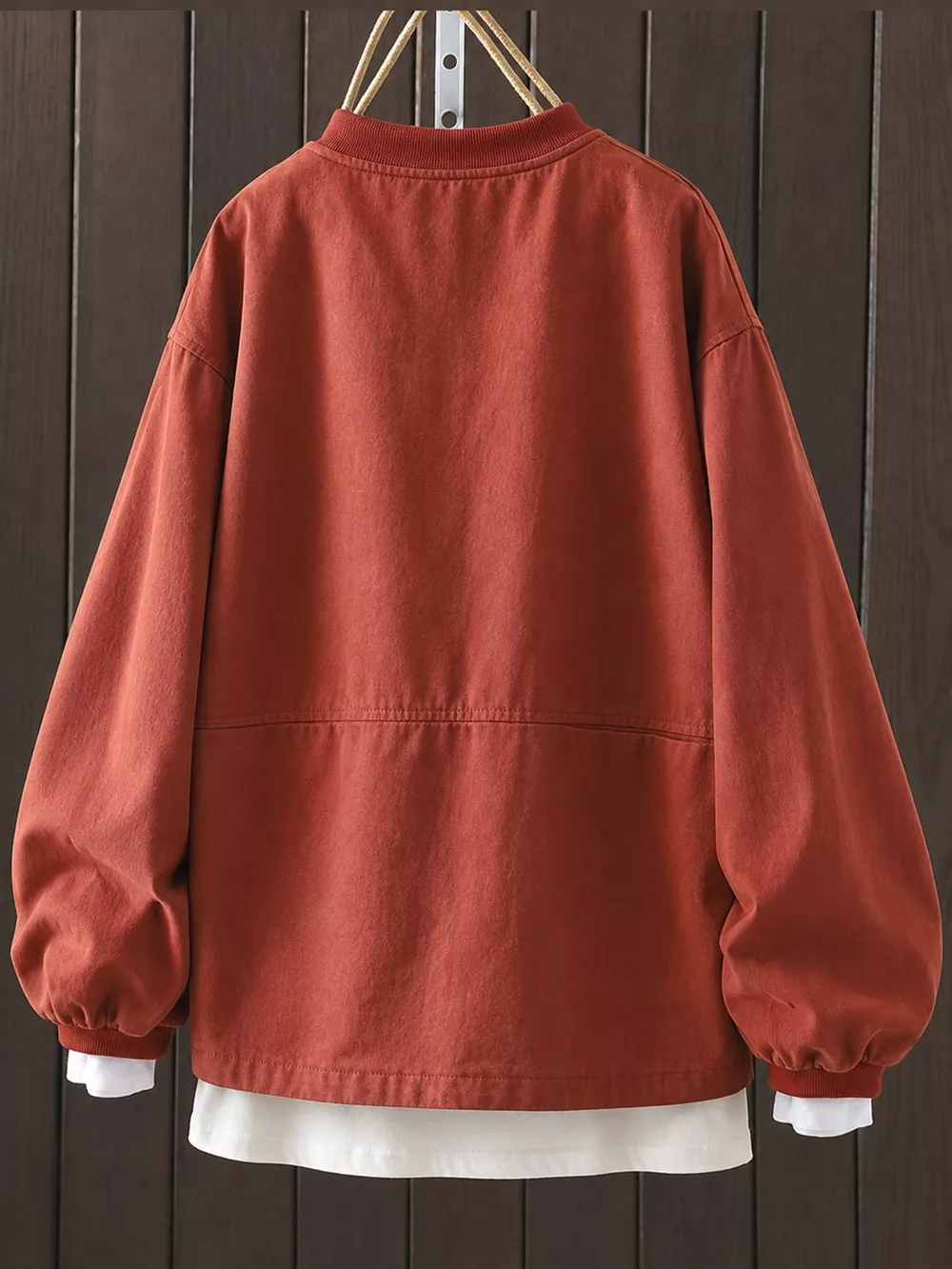 Snap Down Dropped Shoulder Jacket, image 5