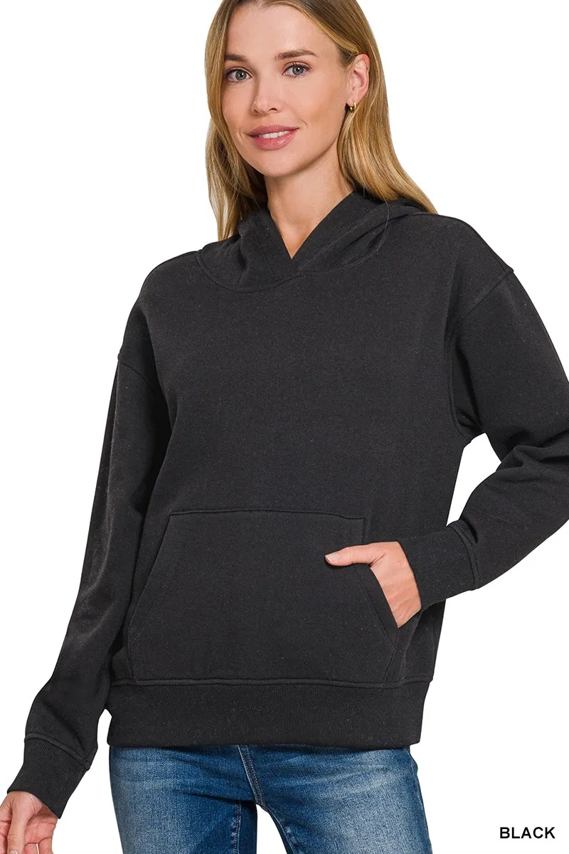 Fleece Kangaroo Pocket Hoodie